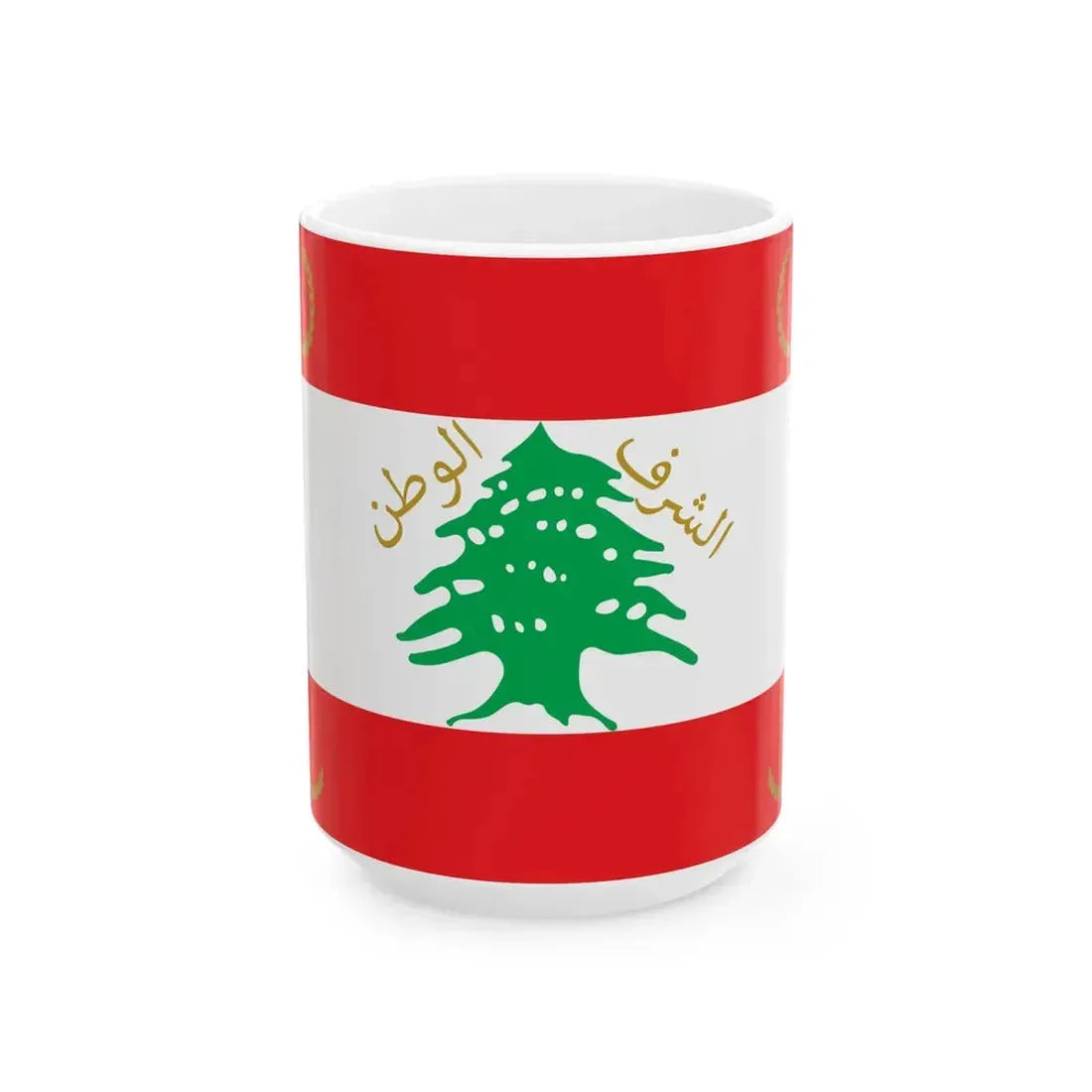 Flag of the Lebanese Armed Forces Front (Lebanon) White Coffee Mug 15oz - Go Mug Yourself