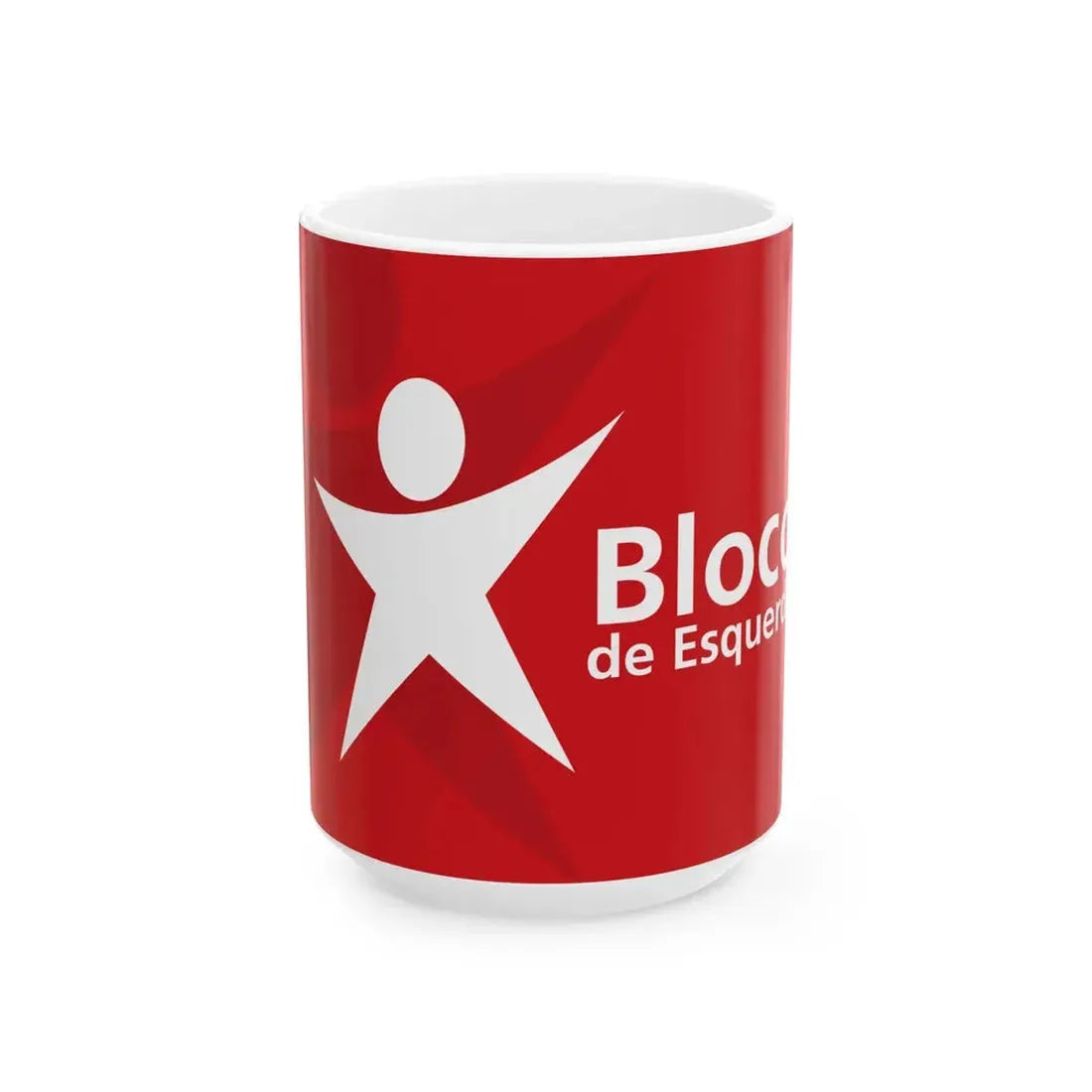 Flag of the Left Bloc (Portugal) White Coffee Mug 15oz - Go Mug Yourself