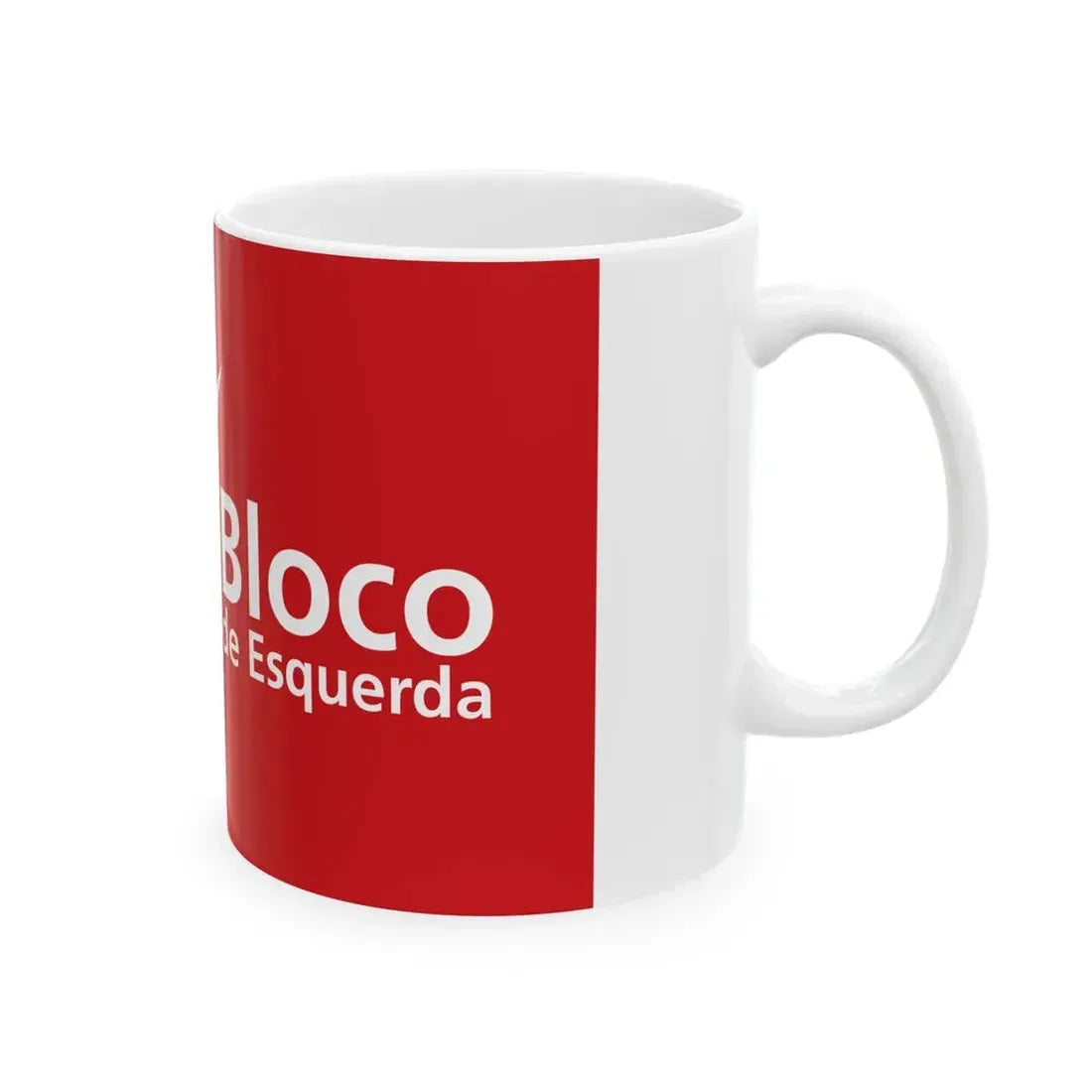 Flag of the Left Bloc (Portugal) White Coffee Mug - Go Mug Yourself