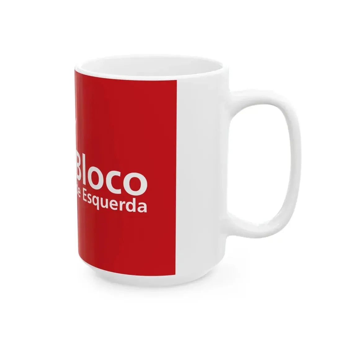 Flag of the Left Bloc (Portugal) White Coffee Mug - Go Mug Yourself