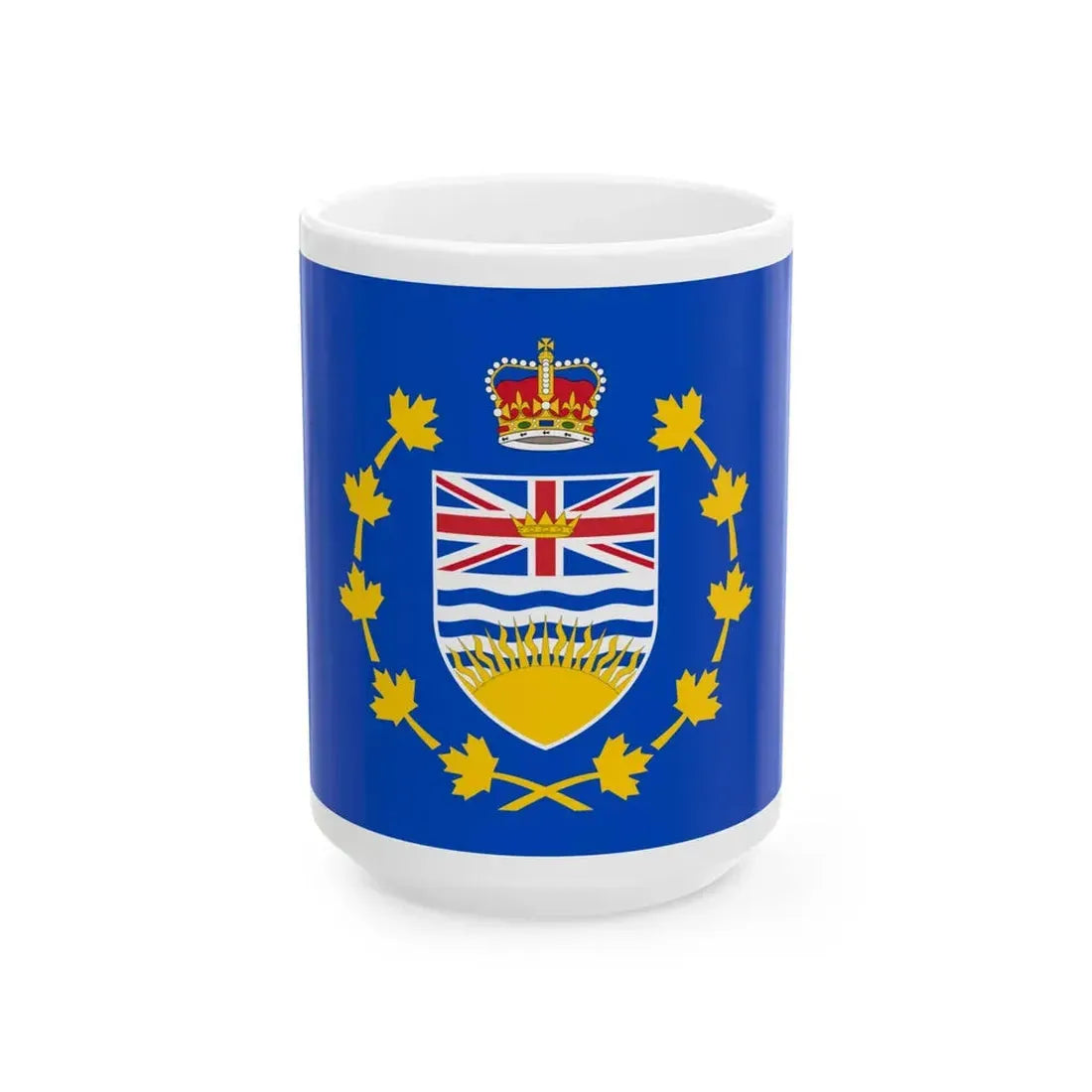 Flag of the Lieutenant-Governor of British Columbia (Canada) White Coffee Mug 15oz - Go Mug Yourself
