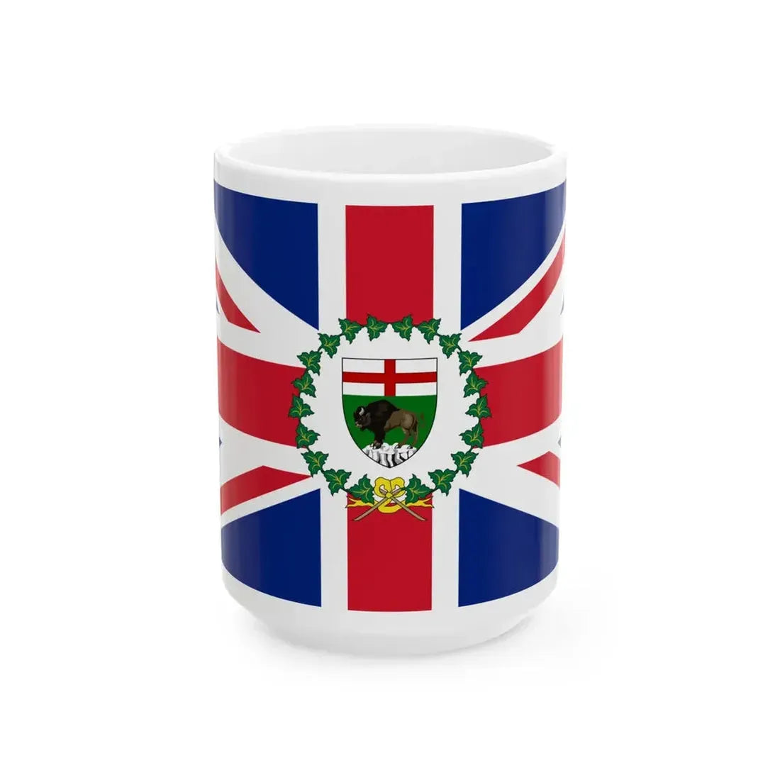 Flag of the Lieutenant-Governor of Manitoba 1905-1984 (Canada) White Coffee Mug 15oz - Go Mug Yourself