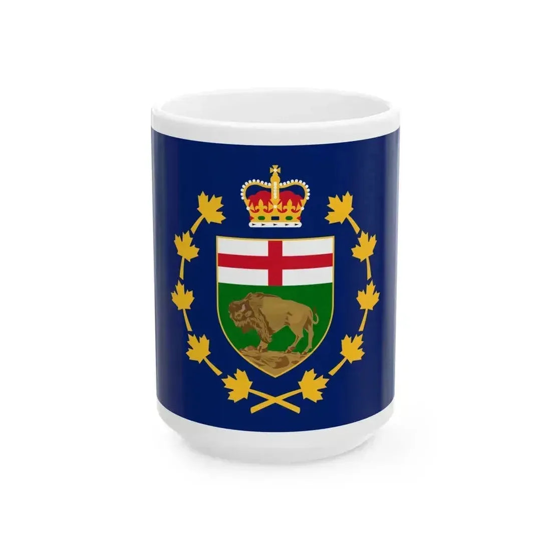 Flag of the Lieutenant-Governor of Manitoba (Canada) White Coffee Mug 15oz - Go Mug Yourself