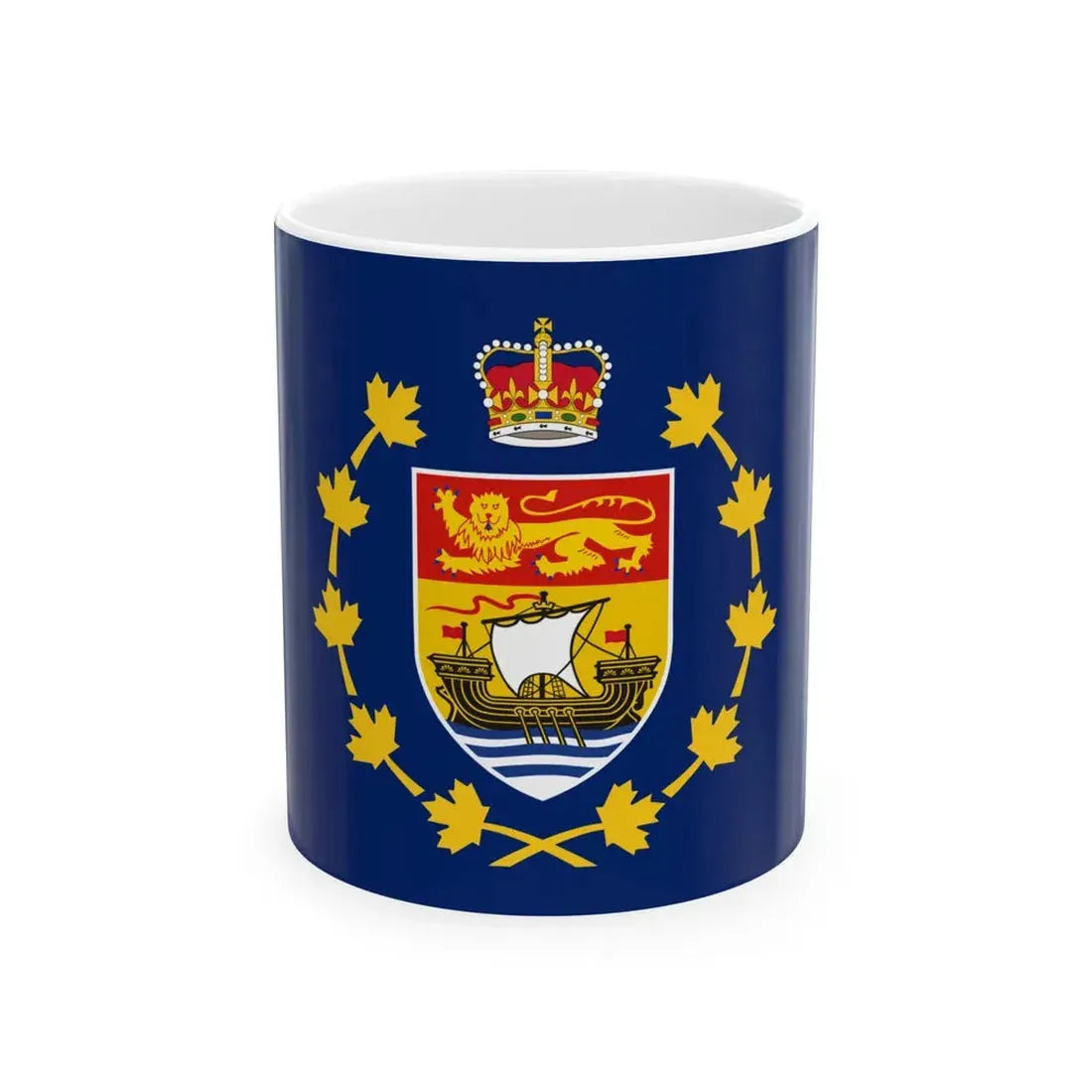 Flag of the Lieutenant-Governor of New Brunswick (Canada) White Coffee Mug 11oz - Go Mug Yourself