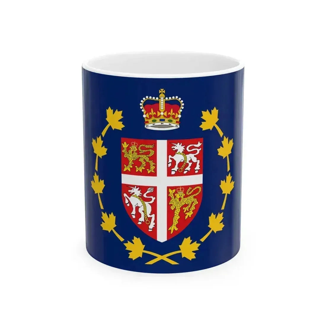 Flag of the Lieutenant-Governor of Newfoundland and Labrador (Canada) White Coffee Mug 11oz - Go Mug Yourself