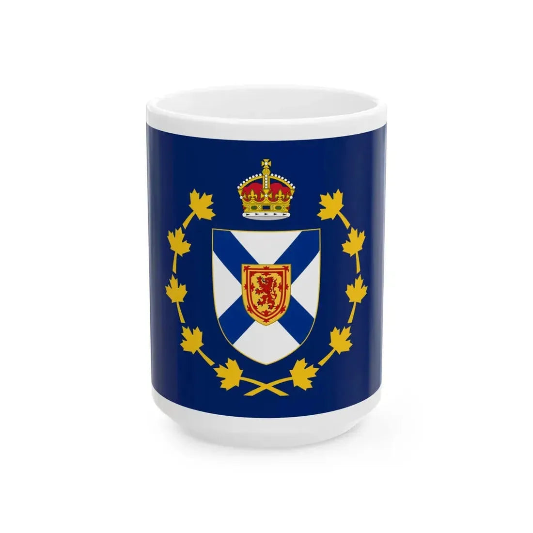 Flag of the Lieutenant-Governor of Nova Scotia (Canada) White Coffee Mug 15oz - Go Mug Yourself