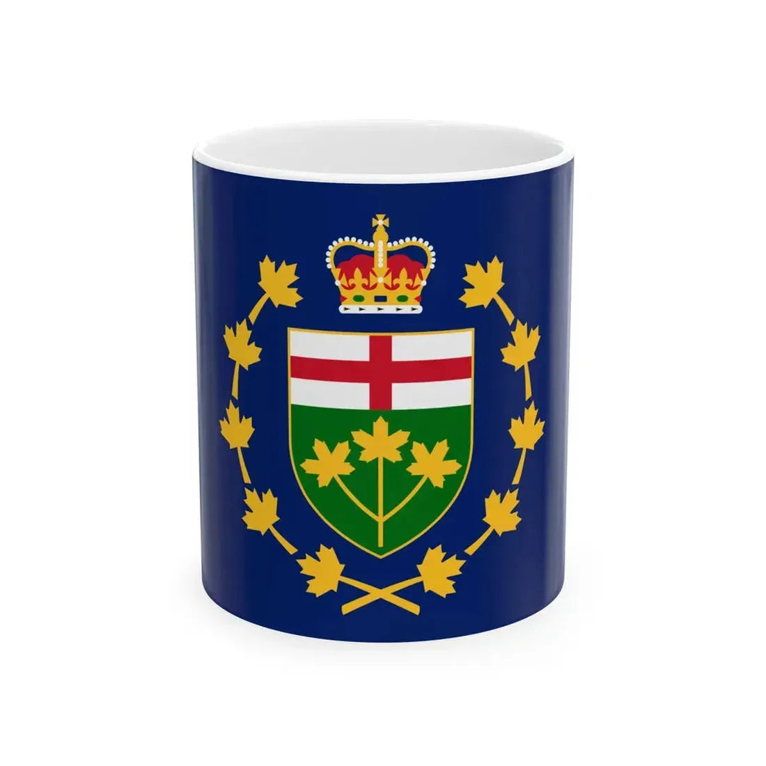 Flag of the Lieutenant-Governor of Ontario (Canada) White Coffee Mug 11oz - Go Mug Yourself