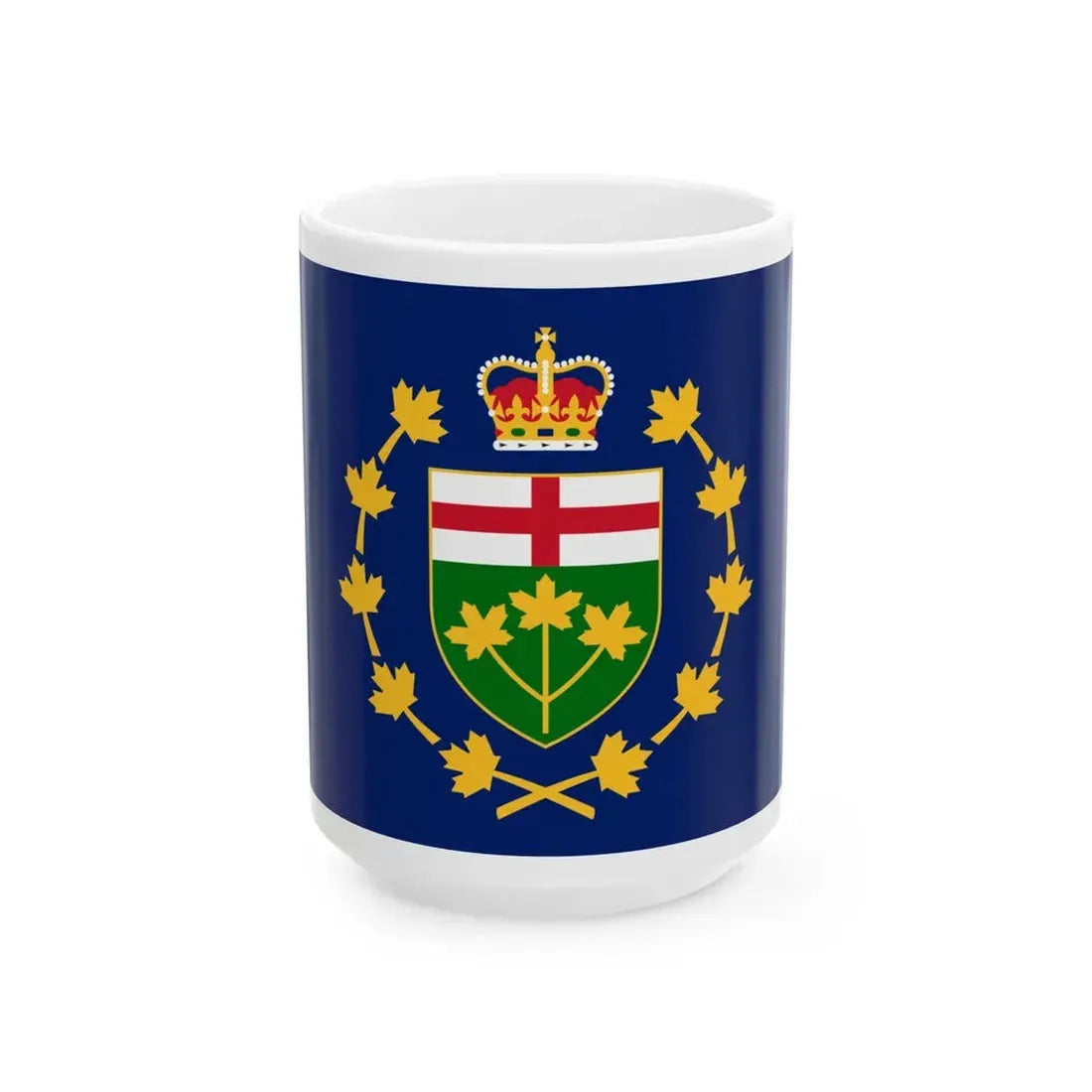 Flag of the Lieutenant-Governor of Ontario (Canada) White Coffee Mug 15oz - Go Mug Yourself