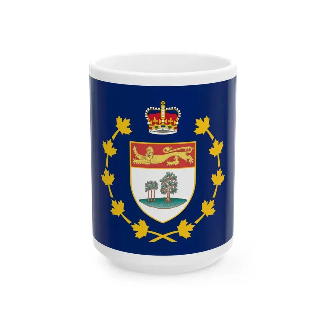 Flag of the Lieutenant-Governor of Prince Edward Island (Canada) White Coffee Mug 15oz - Go Mug Yourself