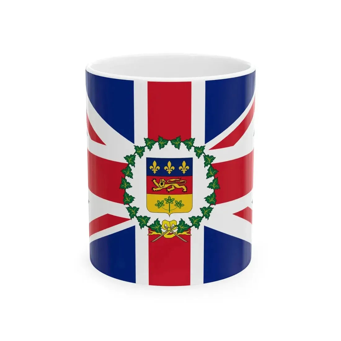 Flag of the Lieutenant-Governor of Quebec 1939-1952 (Canada) White Coffee Mug 11oz - Go Mug Yourself