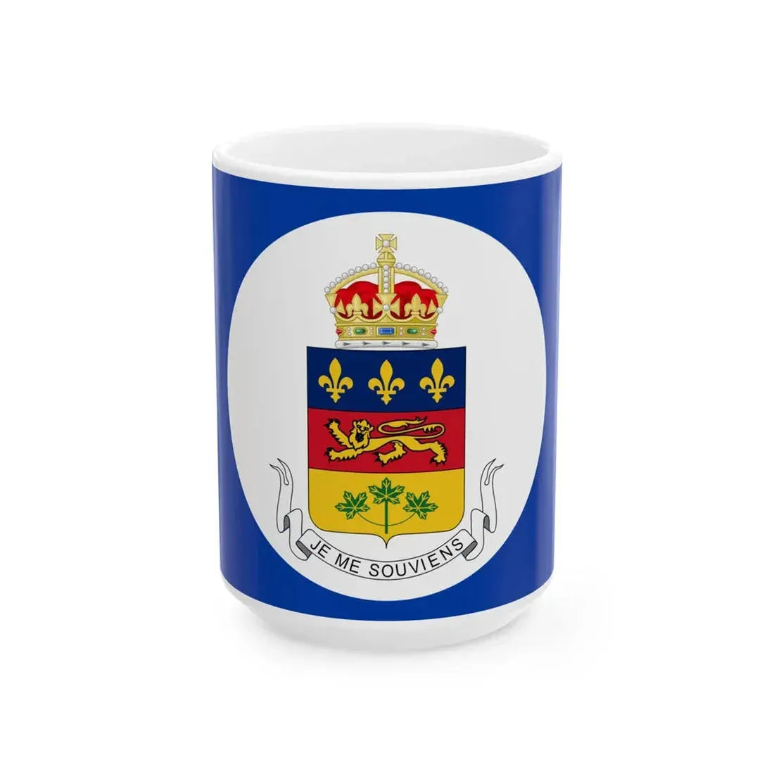 Flag of the Lieutenant-Governor of Quebec (Canada) White Coffee Mug 15oz - Go Mug Yourself