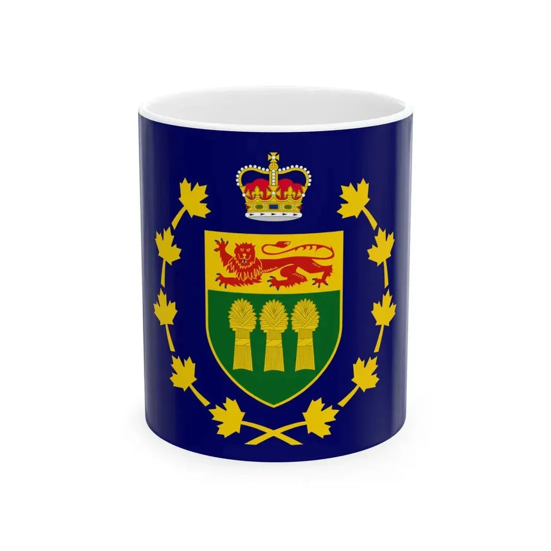 Flag of the Lieutenant-Governor of Saskatchewan (Canada) White Coffee Mug 11oz - Go Mug Yourself