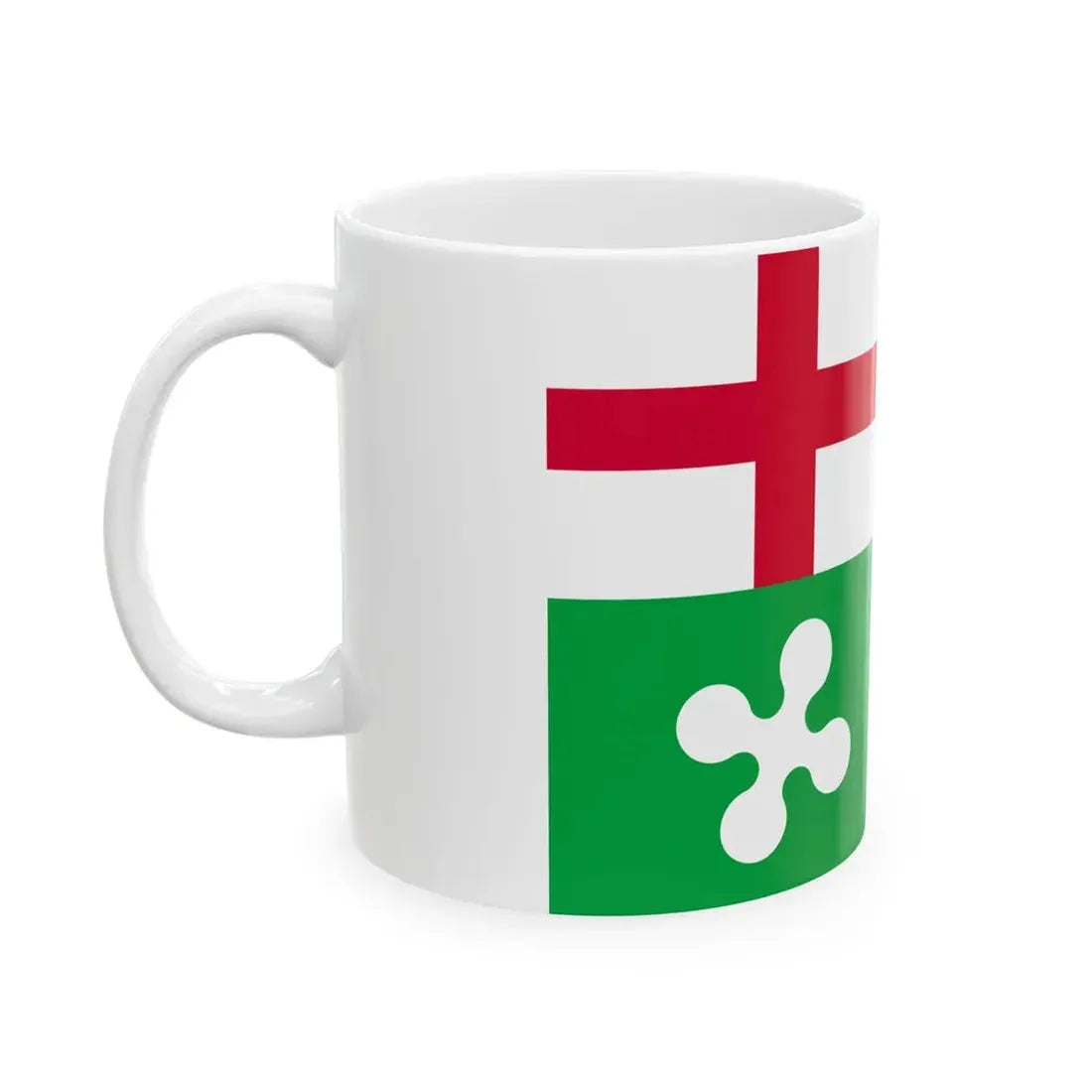 Flag of the Lombards (Italy) White Coffee Mug - Go Mug Yourself