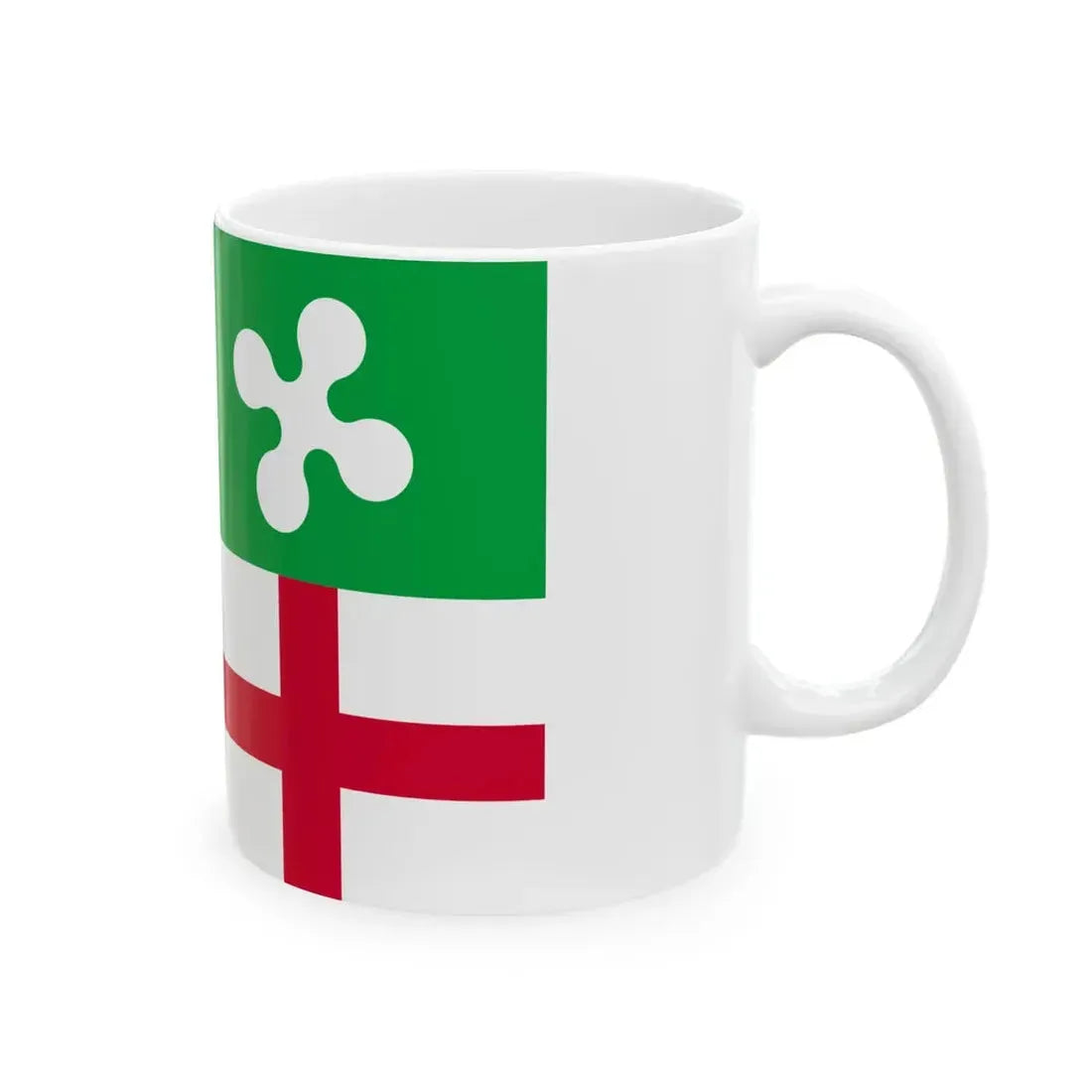 Flag of the Lombards (Italy) White Coffee Mug - Go Mug Yourself
