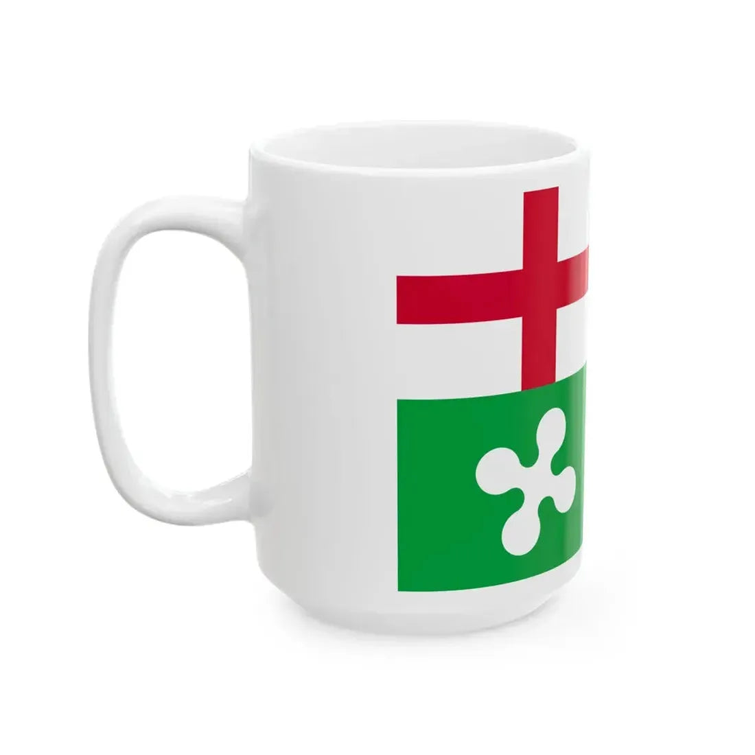 Flag of the Lombards (Italy) White Coffee Mug - Go Mug Yourself