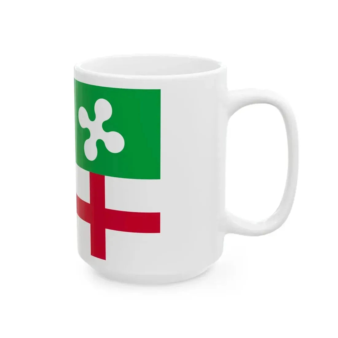 Flag of the Lombards (Italy) White Coffee Mug - Go Mug Yourself