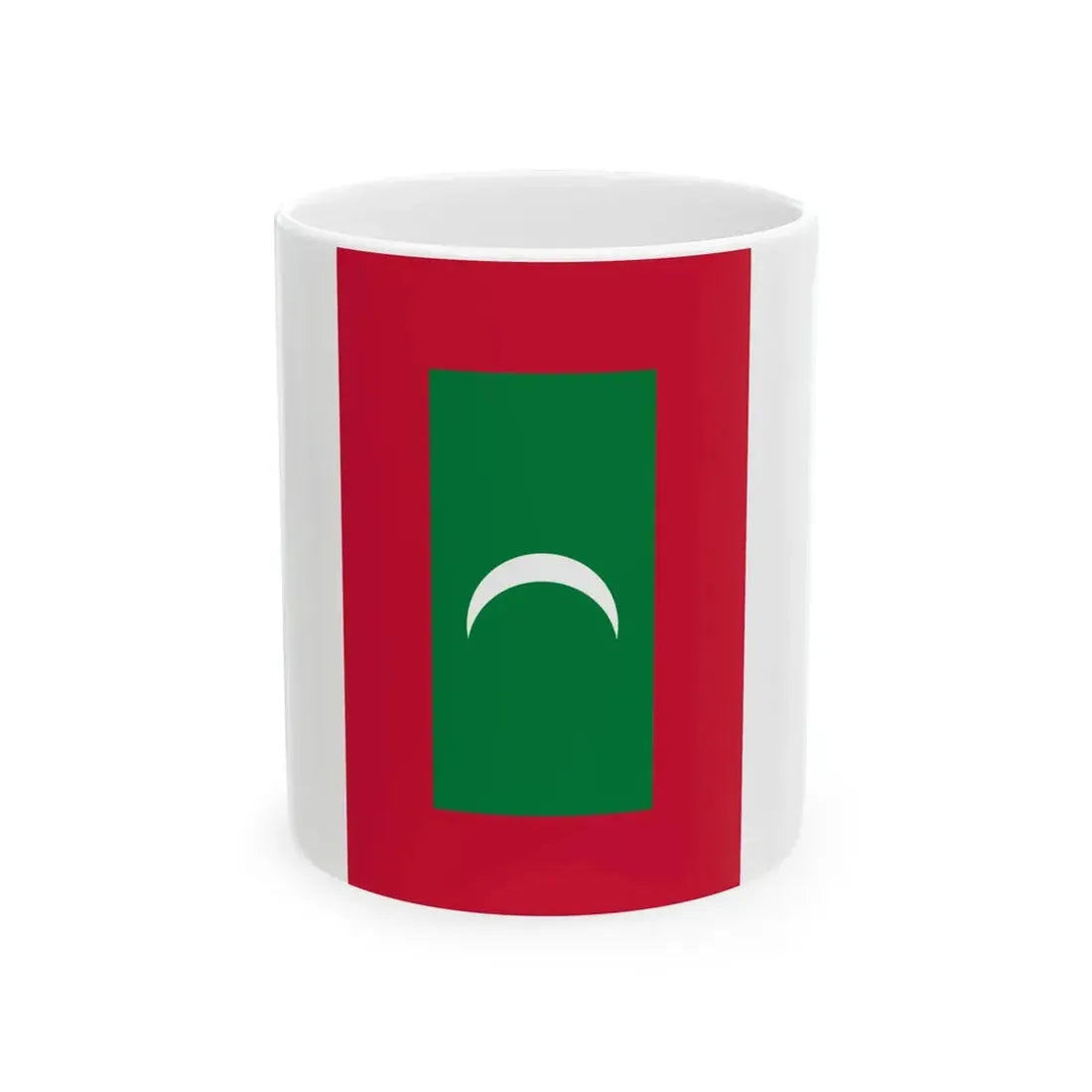 Flag of the Maldives vertical (Maldives) White Coffee Mug 11oz - Go Mug Yourself