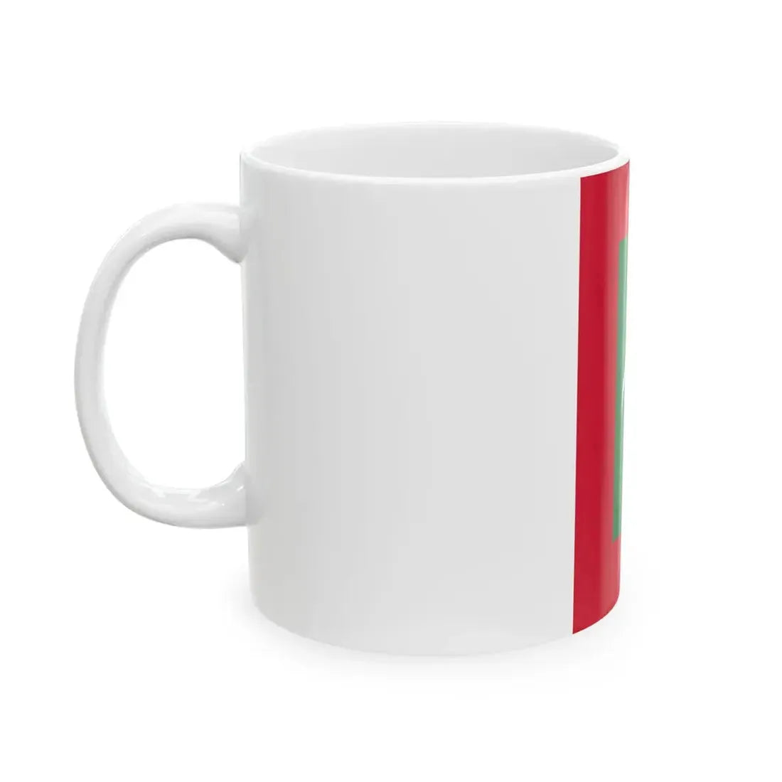 Flag of the Maldives vertical (Maldives) White Coffee Mug - Go Mug Yourself
