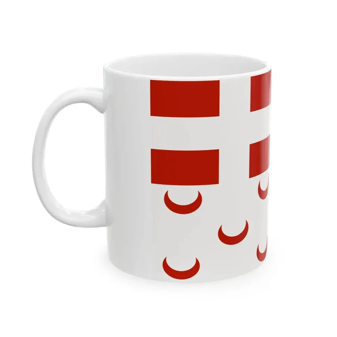 Flag of the Maltese corsairs (Malta) White Coffee Mug - Go Mug Yourself