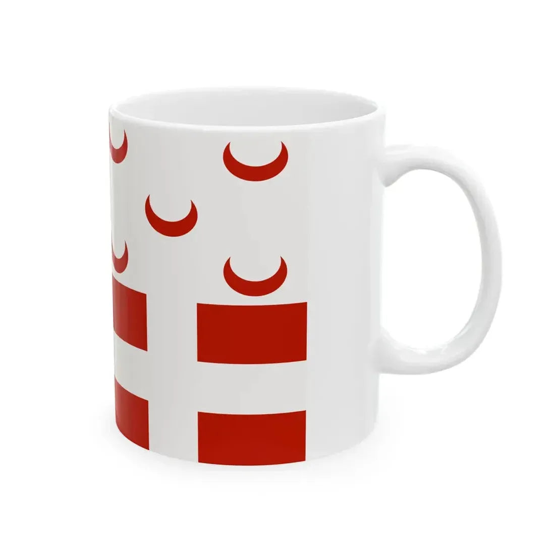 Flag of the Maltese corsairs (Malta) White Coffee Mug - Go Mug Yourself