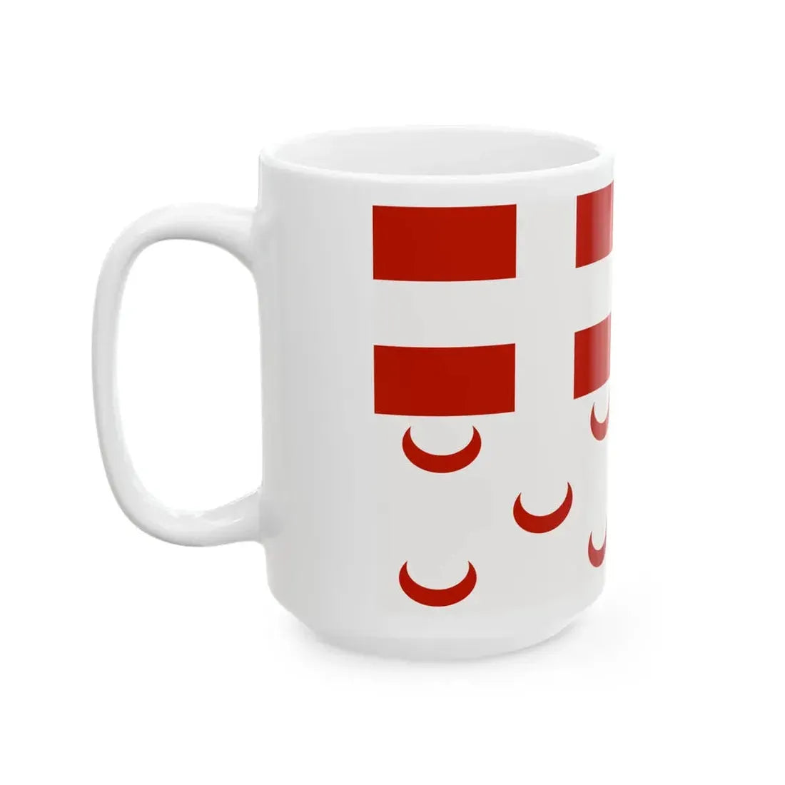Flag of the Maltese corsairs (Malta) White Coffee Mug - Go Mug Yourself