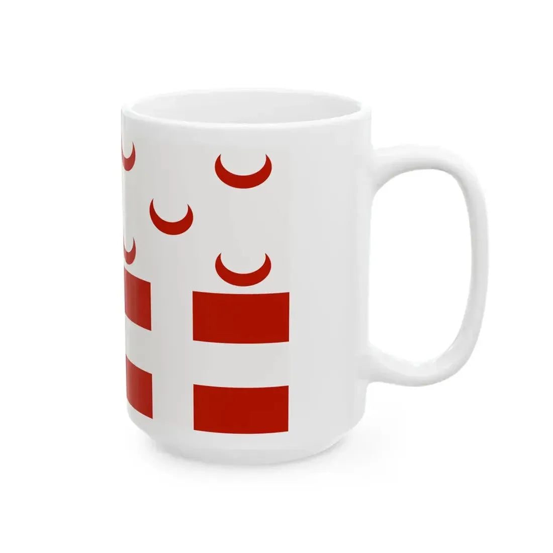 Flag of the Maltese corsairs (Malta) White Coffee Mug - Go Mug Yourself
