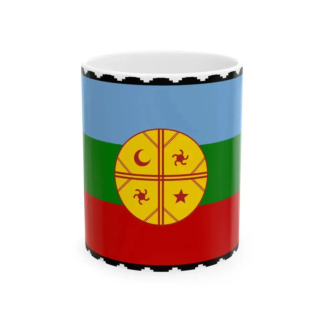 Flag of the Mapuches 1992 (Argentina) White Coffee Mug 11oz - Go Mug Yourself