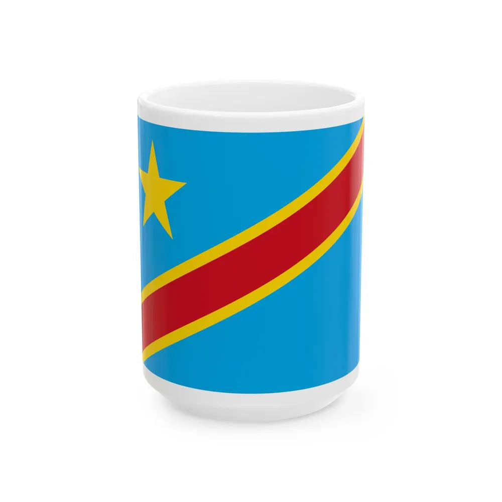 Flag of the March 23 Movement (Congo) White Coffee Mug 15oz - Go Mug Yourself