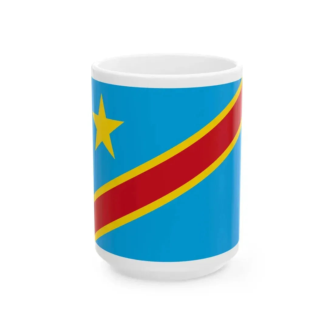 Flag of the March 23 Movement (Congo) White Coffee Mug 15oz - Go Mug Yourself