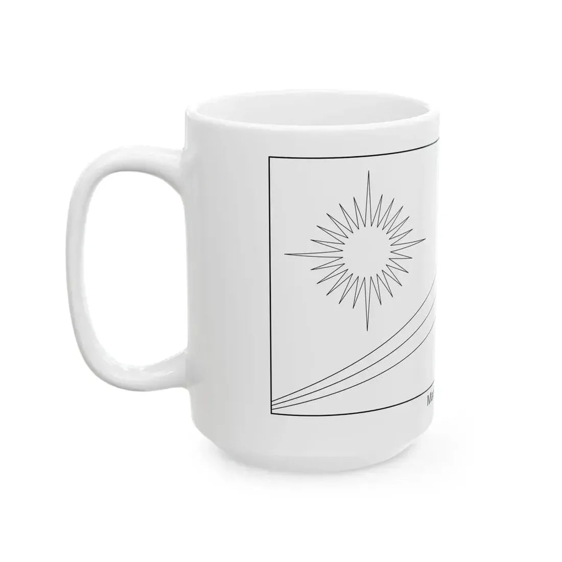 Flag of the Marshall Islands colouring page (Marshall Islands) White Coffee Mug - Go Mug Yourself