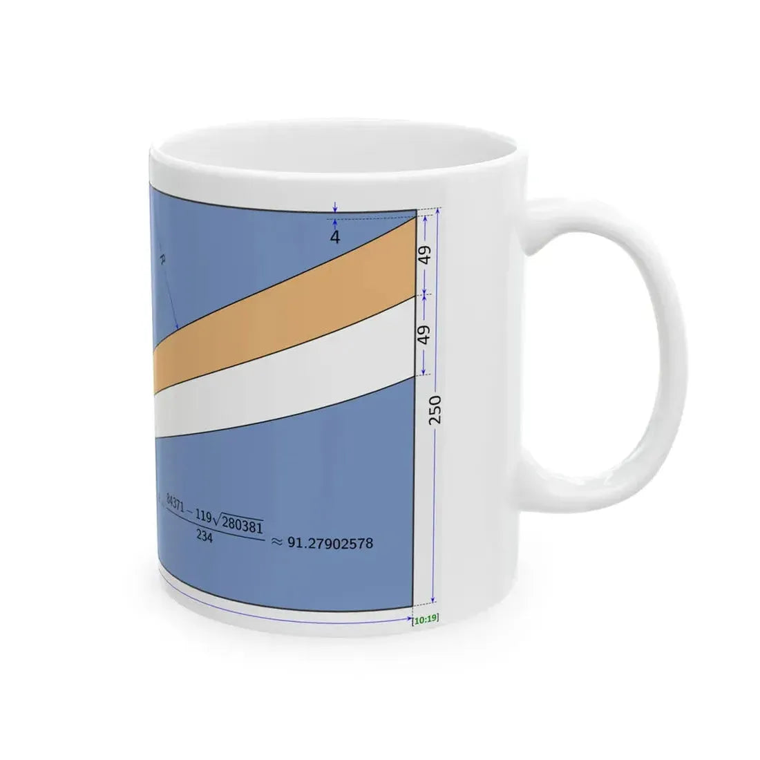 Flag of the Marshall Islands construction sheet (Marshall Islands) White Coffee Mug - Go Mug Yourself
