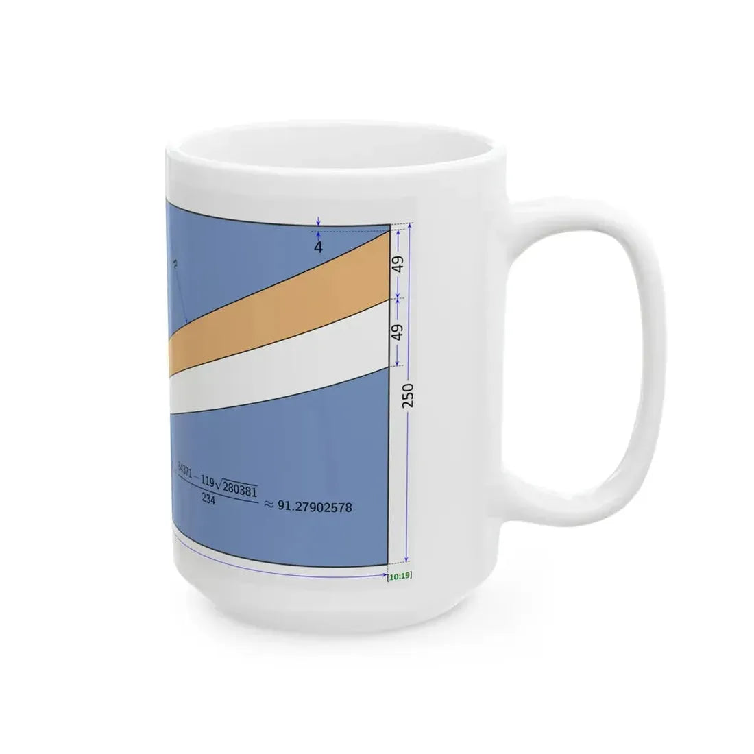 Flag of the Marshall Islands construction sheet (Marshall Islands) White Coffee Mug - Go Mug Yourself
