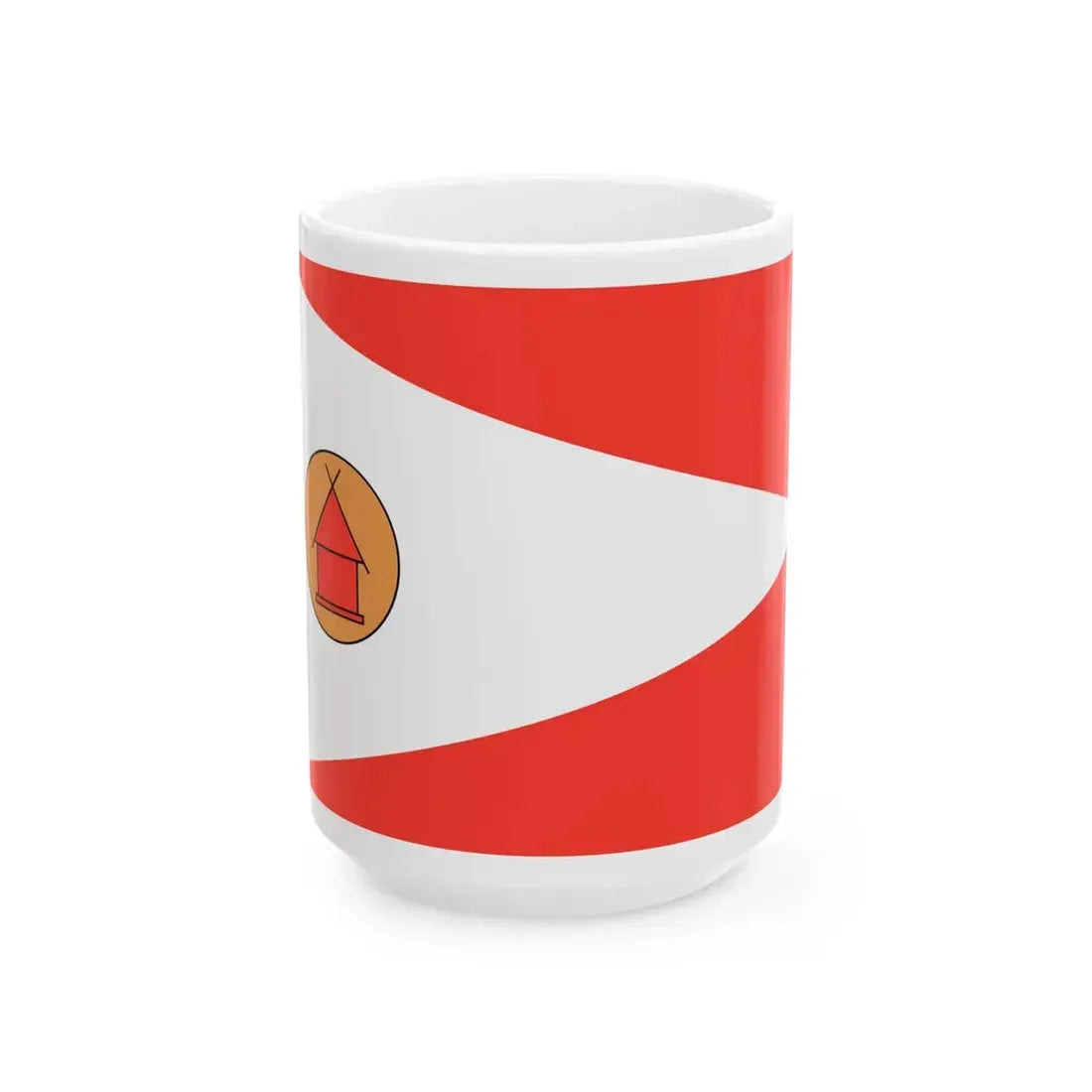 Flag of the Merina people (Madagascar) White Coffee Mug 15oz - Go Mug Yourself