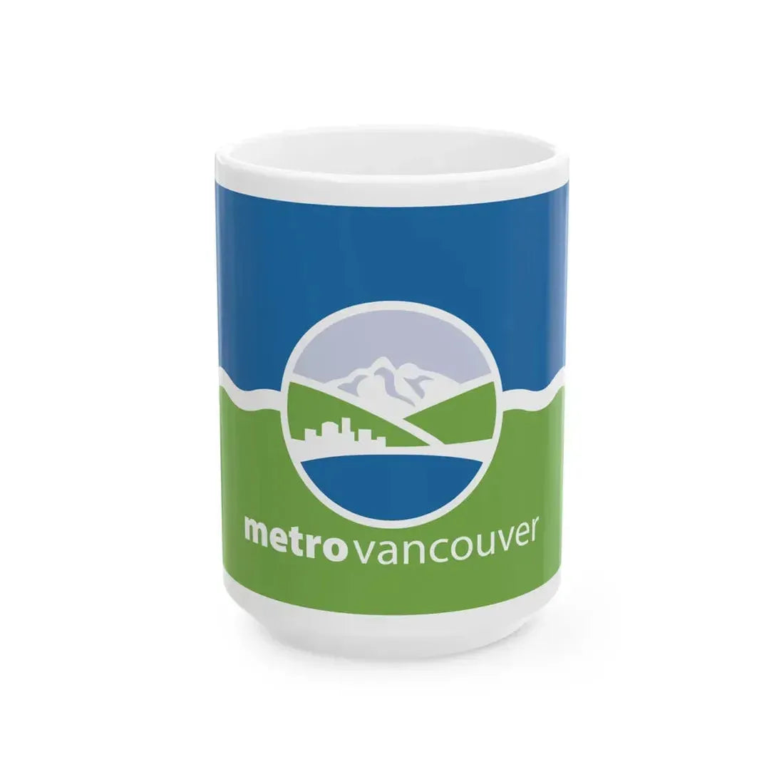 Flag of the Metro Vancouver Regional District (Canada) White Coffee Mug 15oz - Go Mug Yourself