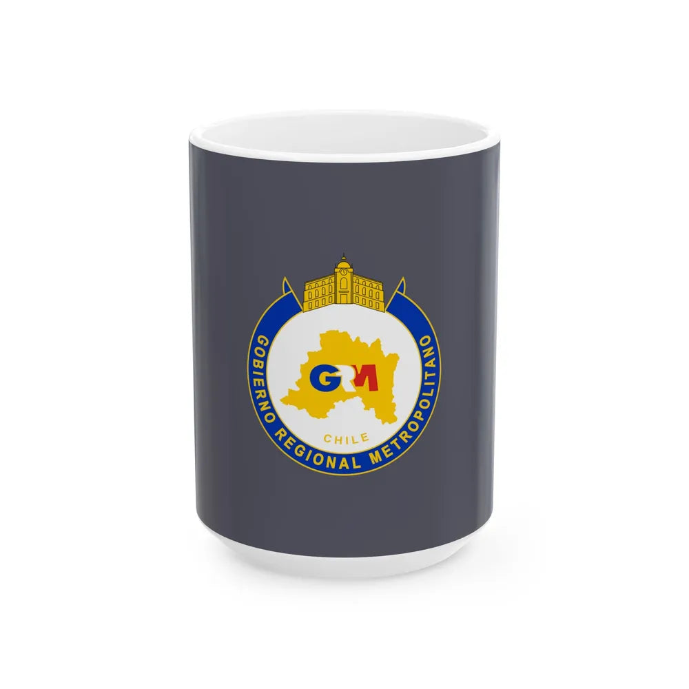 Flag of the Metropolitan Region Chile (Chile) White Coffee Mug 15oz - Go Mug Yourself