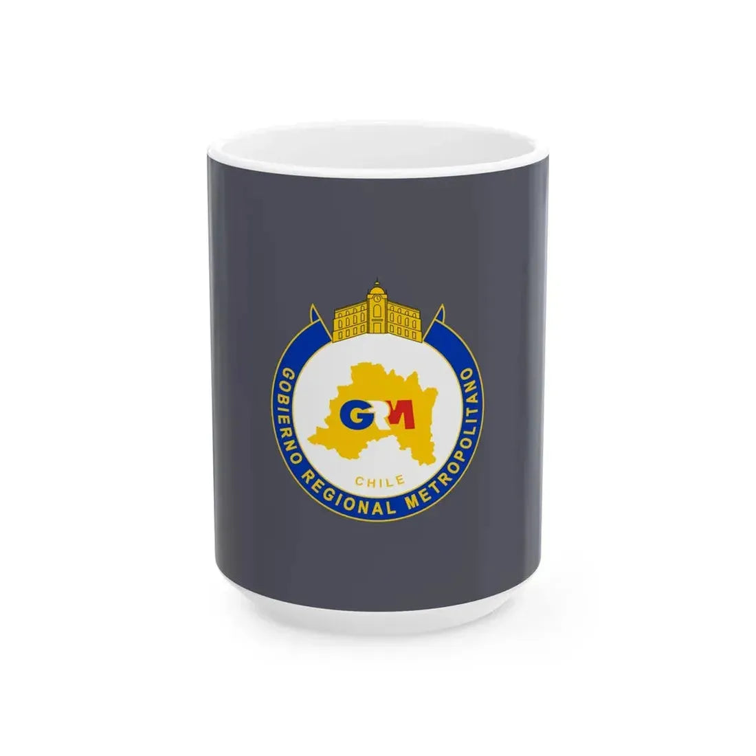Flag of the Metropolitan Region Chile (Chile) White Coffee Mug 15oz - Go Mug Yourself