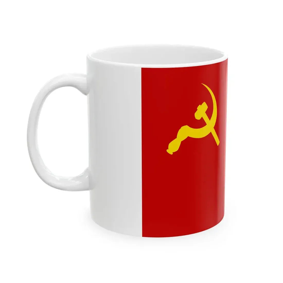 Flag of the Militarized Communist Party of Peru (Peru) White Coffee Mug - Go Mug Yourself