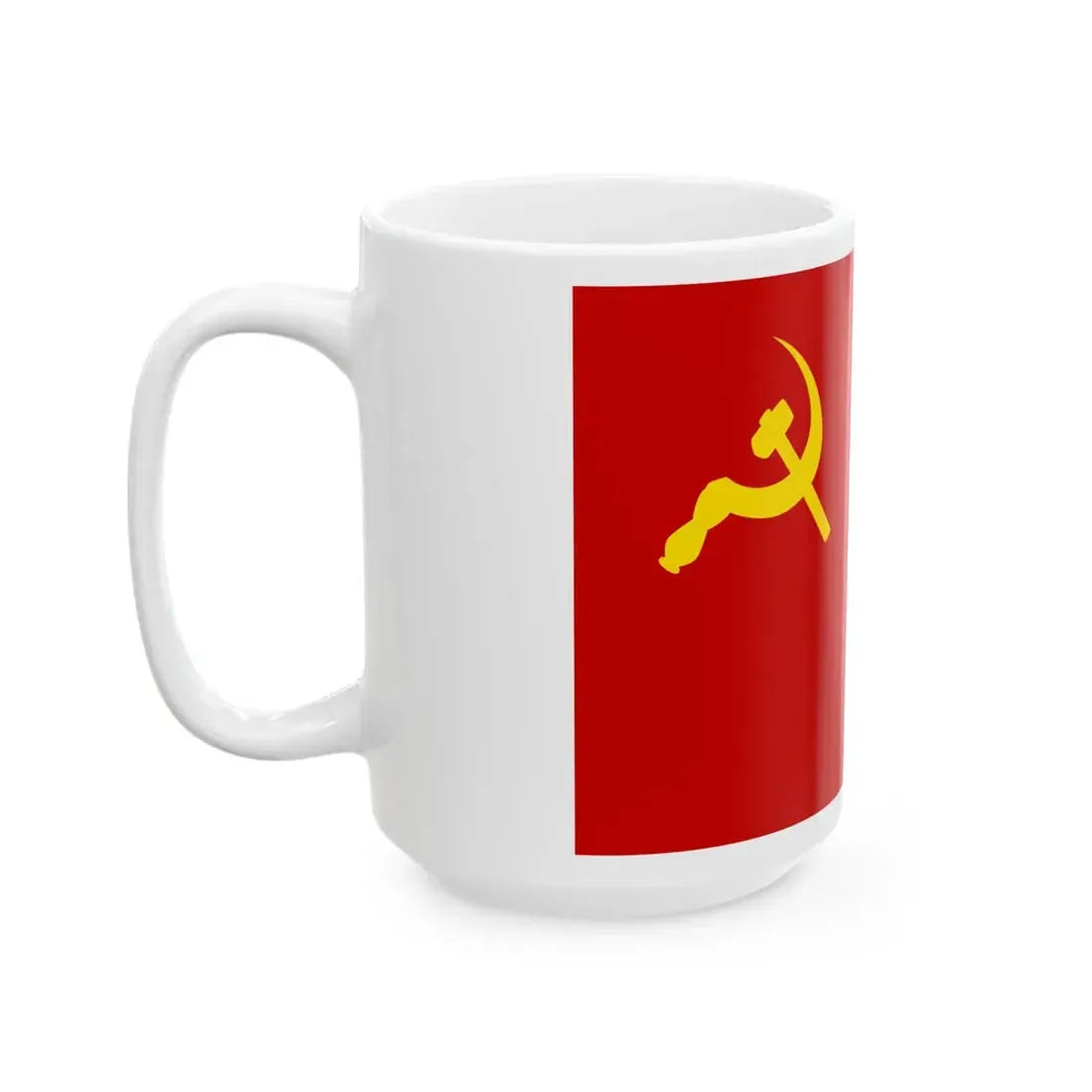 Flag of the Militarized Communist Party of Peru (Peru) White Coffee Mug - Go Mug Yourself