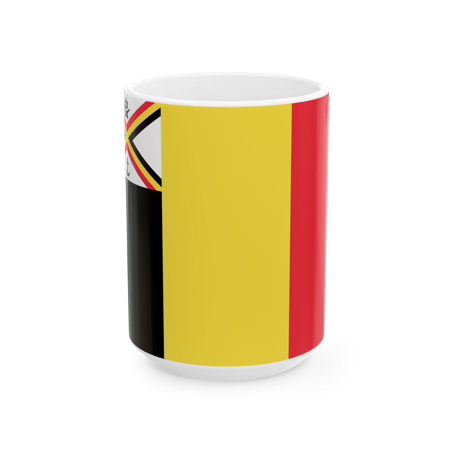 Flag of the Minister of Defence of Belgium 1959-1973 (Belgium) White Coffee Mug-15oz-Go Mug Yourself
