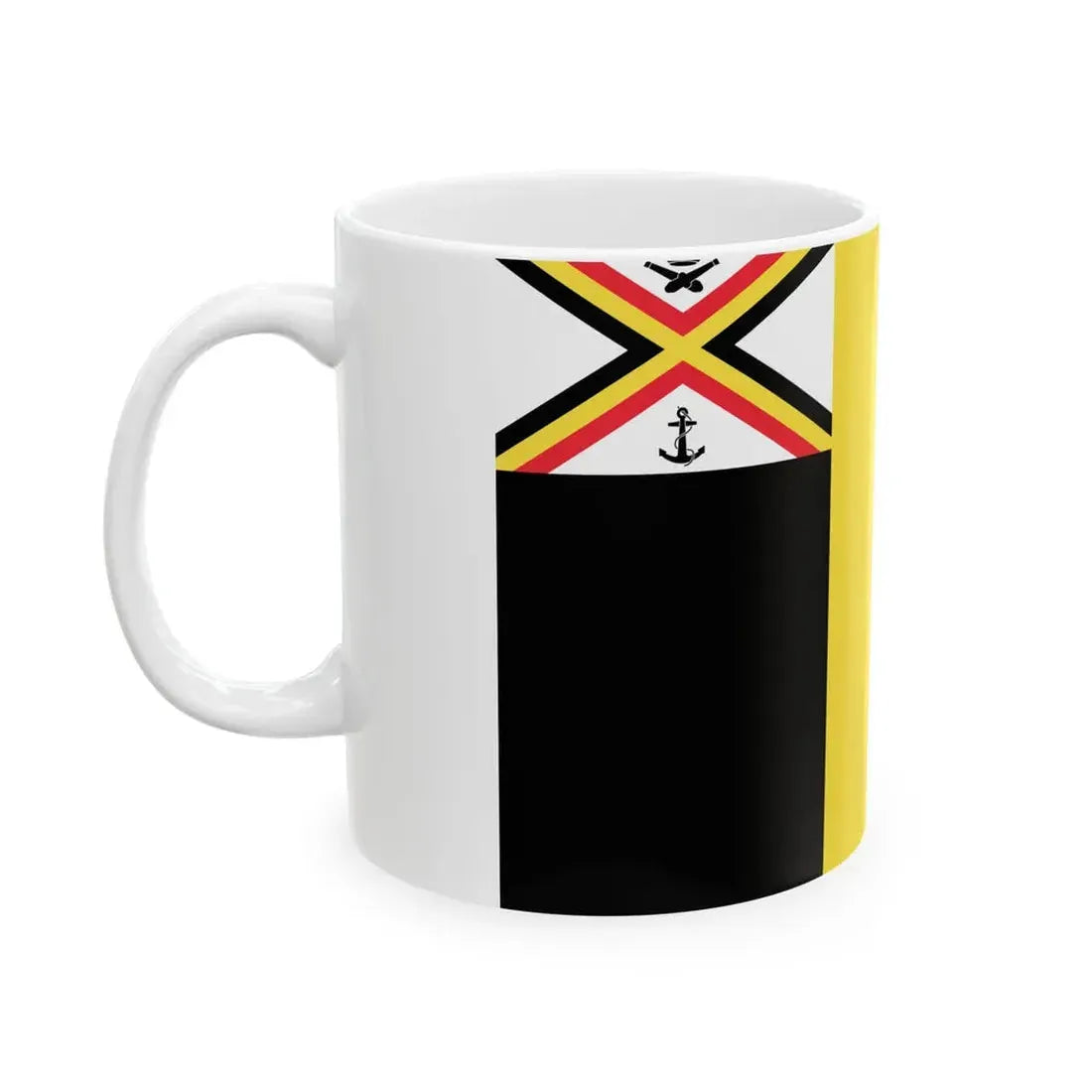 Flag of the Minister of Defence of Belgium 1959-1973 (Belgium) White Coffee Mug - Go Mug Yourself