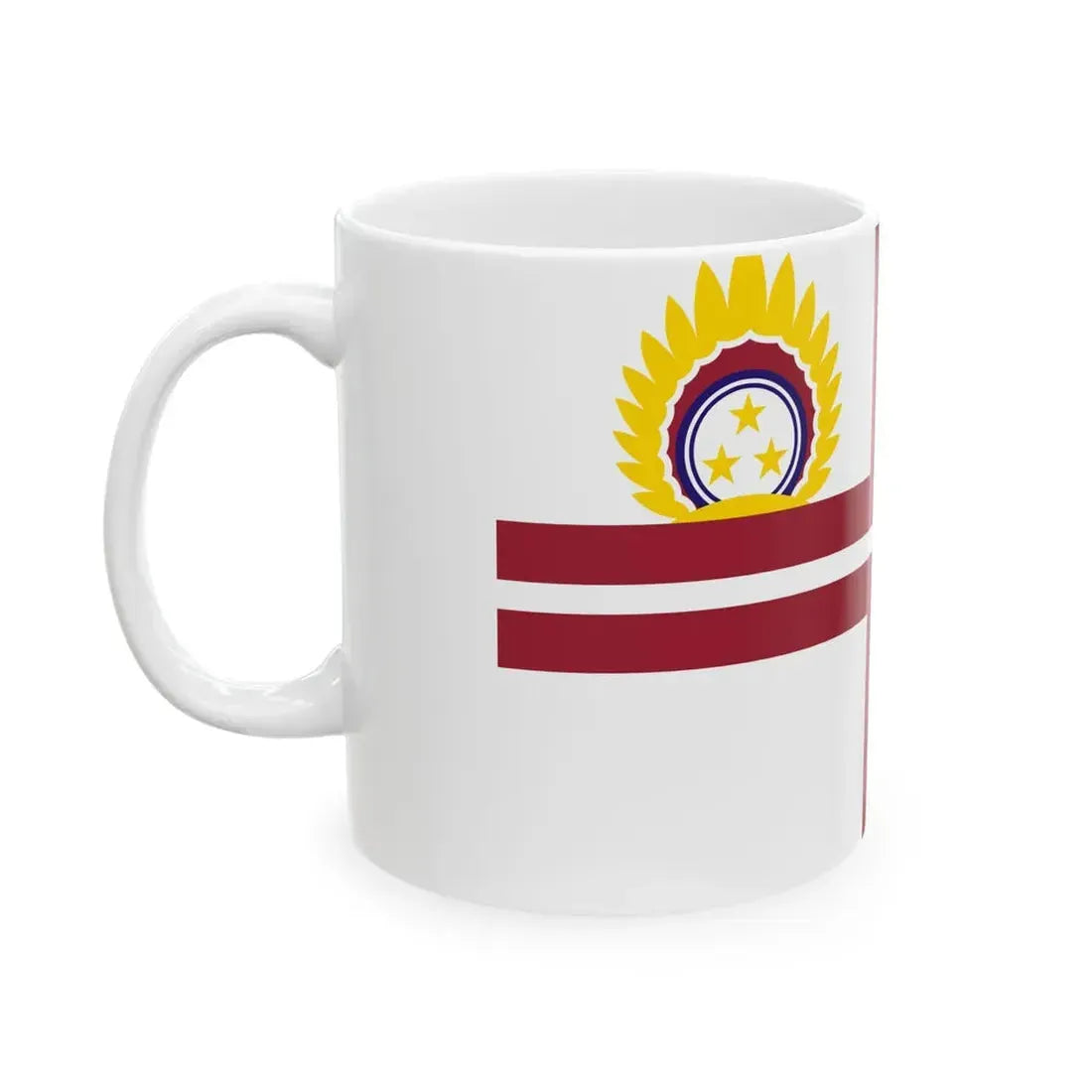 Flag of the Minister of Defence of Latvia (Latvia) White Coffee Mug - Go Mug Yourself