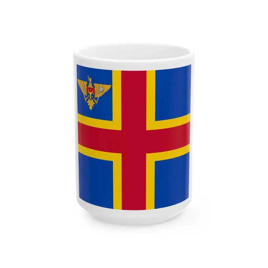Flag of the Minister of Defense of Moldova (Moldova) White Coffee Mug 15oz - Go Mug Yourself