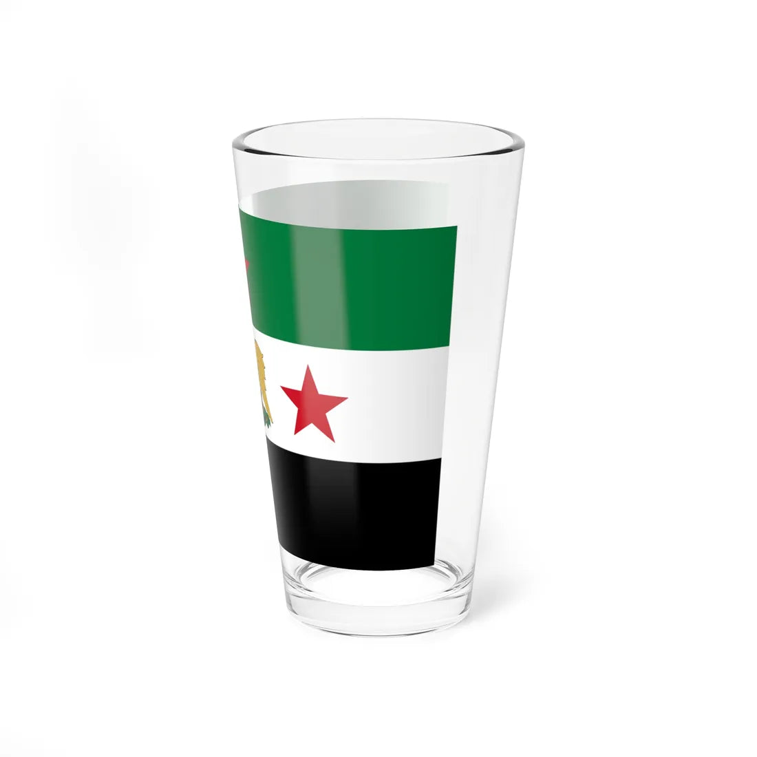 Flag of the Minister of Defense of Syria 2024present (Syria) Pint Glass 16oz - Go Mug Yourself