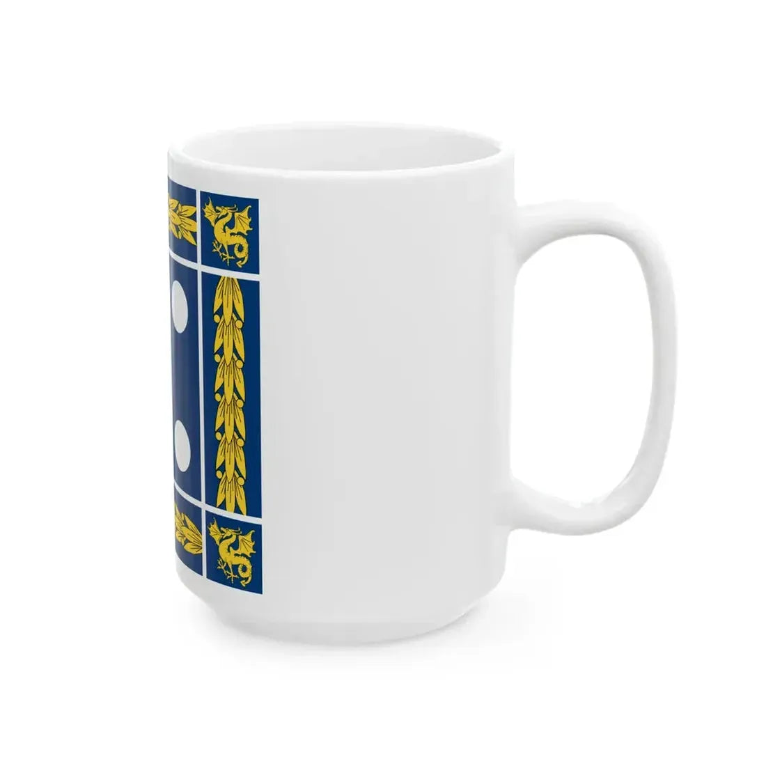 Flag of the Minister of National Defence of Portugal (Portugal) White Coffee Mug - Go Mug Yourself