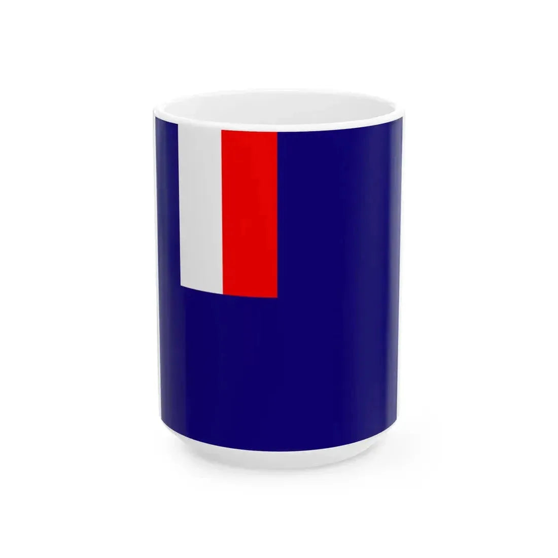Flag of the Minister of Overseas France (France) White Coffee Mug 15oz - Go Mug Yourself