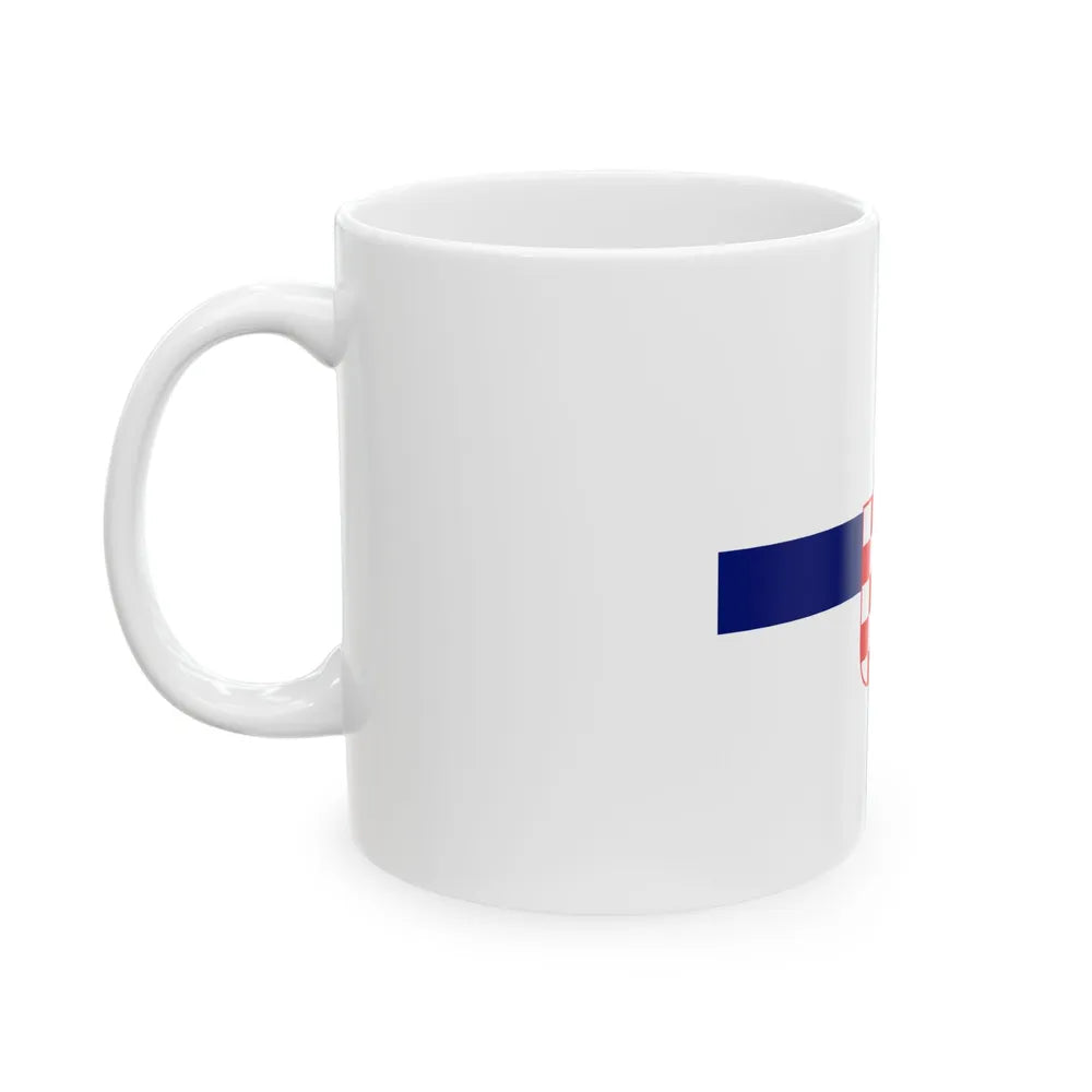 Flag of the Minister of the Armed Forces of the Independent State of Croatia (Croatia) White Coffee Mug - Go Mug Yourself