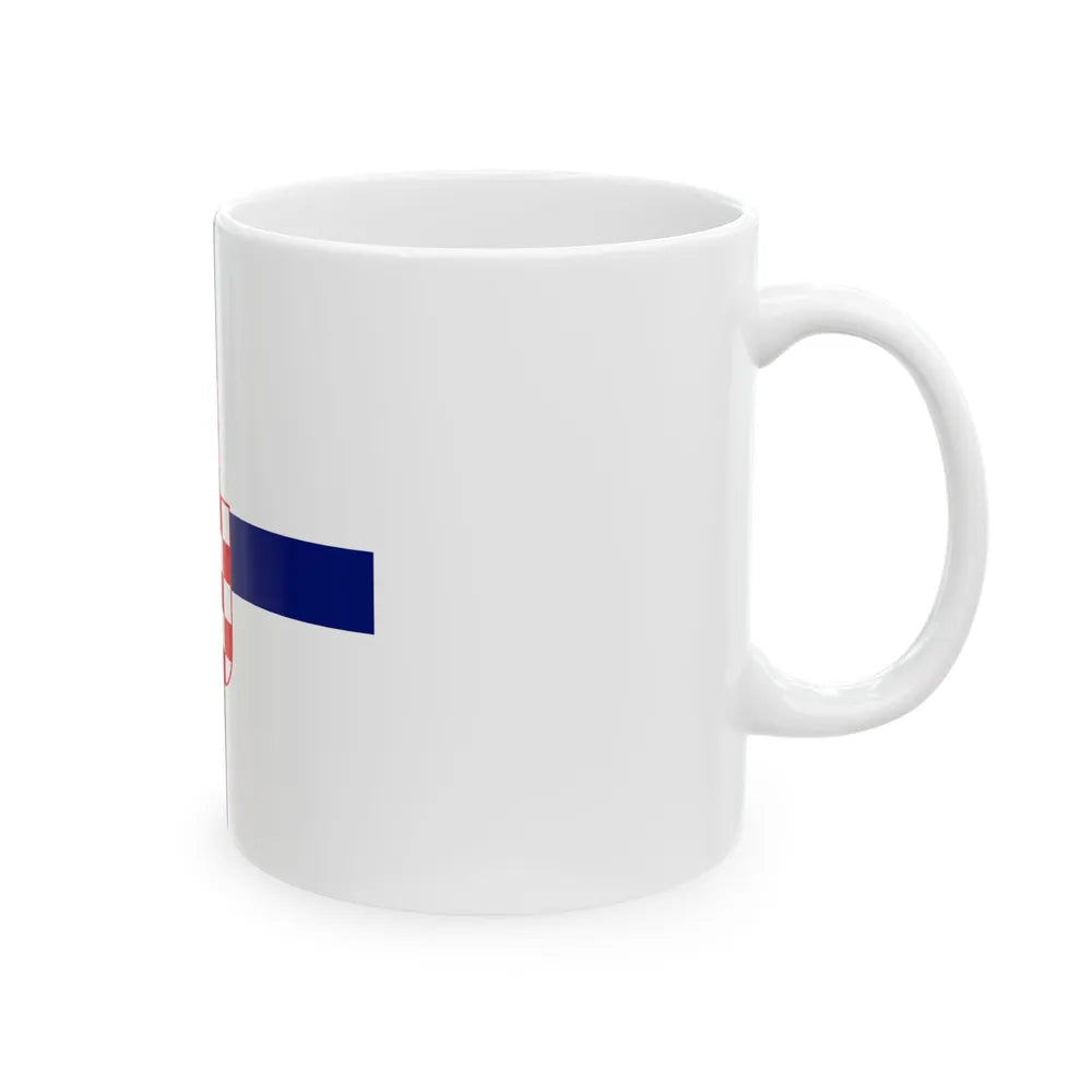 Flag of the Minister of the Armed Forces of the Independent State of Croatia (Croatia) White Coffee Mug - Go Mug Yourself