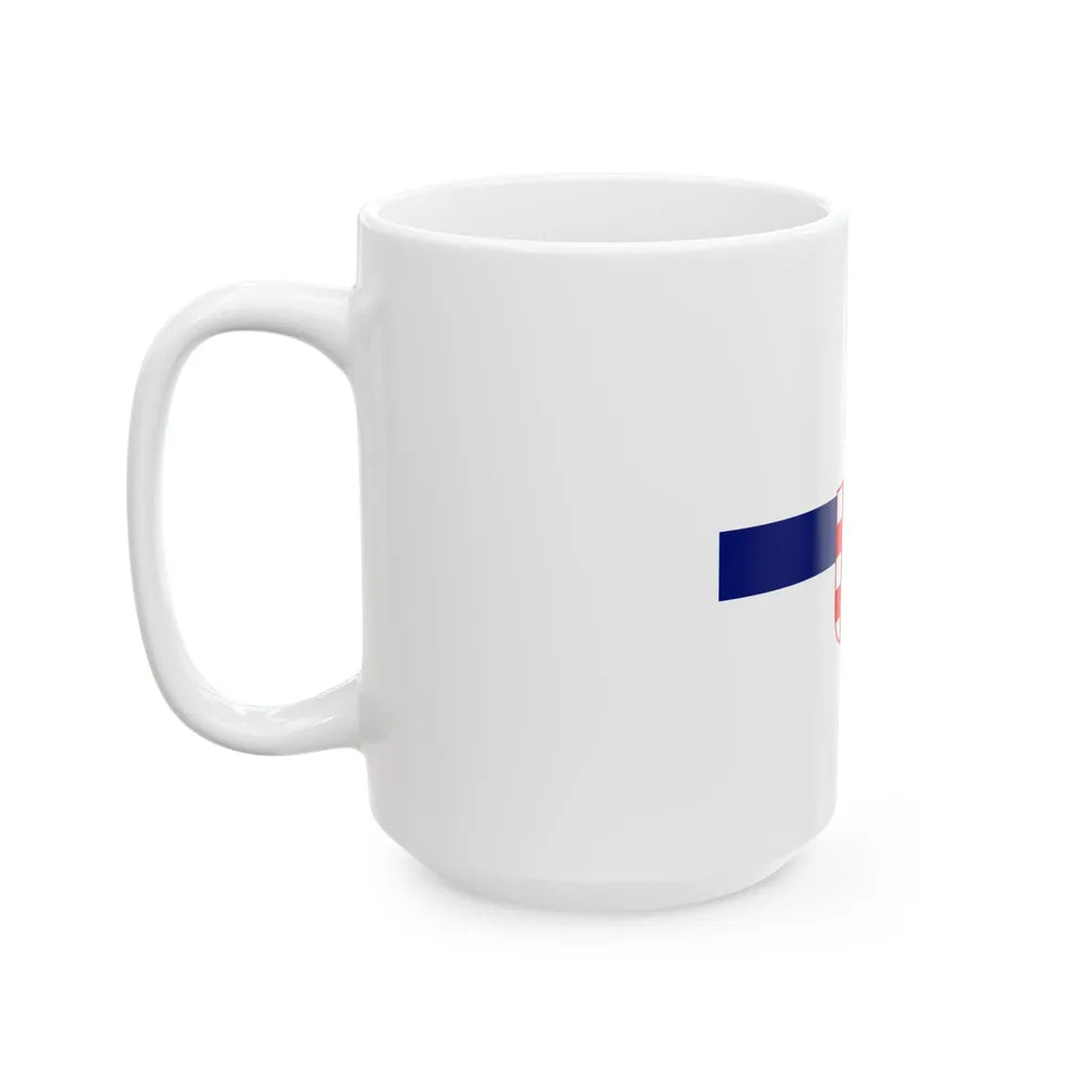 Flag of the Minister of the Armed Forces of the Independent State of Croatia (Croatia) White Coffee Mug - Go Mug Yourself
