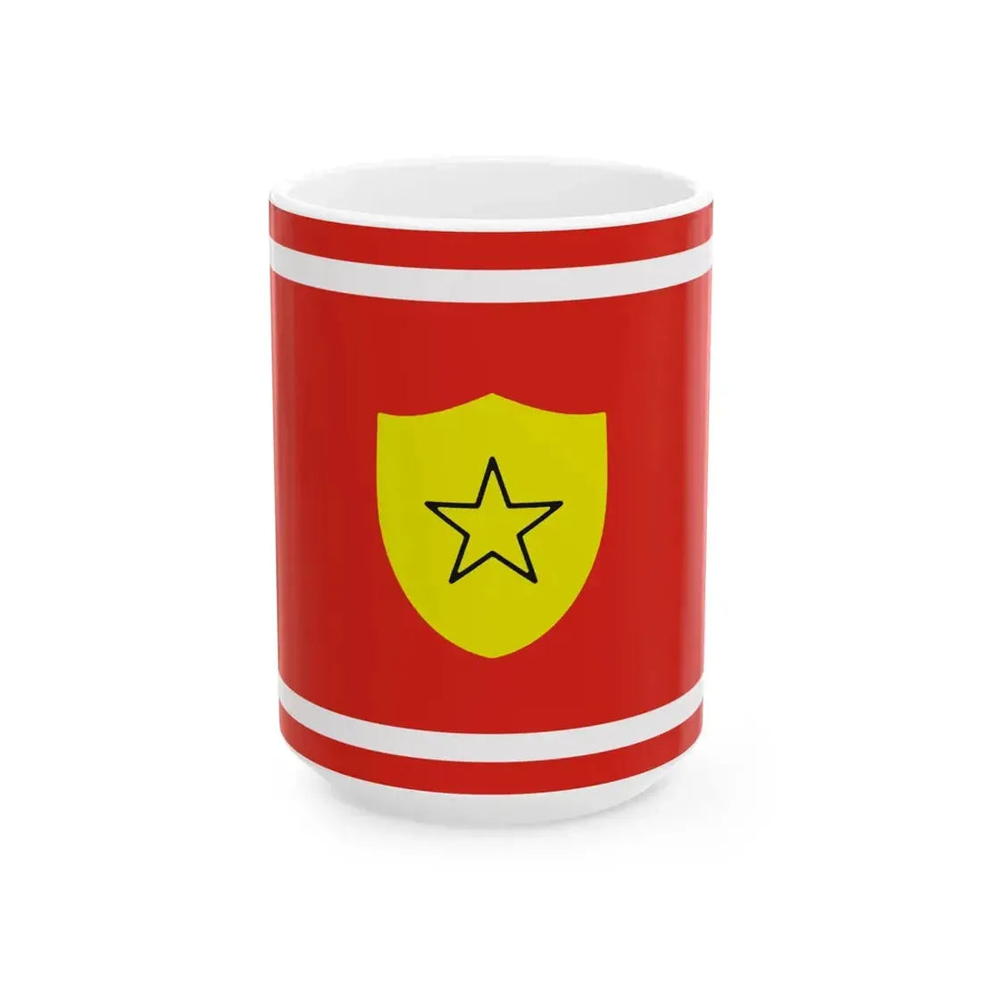Flag of the Minister of the Revolutionary Armed Forces of Cuba (Cuba) White Coffee Mug 15oz - Go Mug Yourself