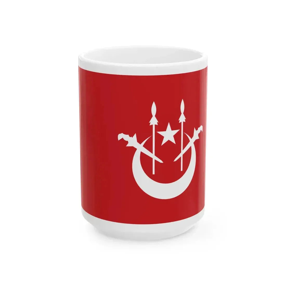 Flag of the Ministers with Portfolio of Kelantan (Malaysia) White Coffee Mug 15oz - Go Mug Yourself